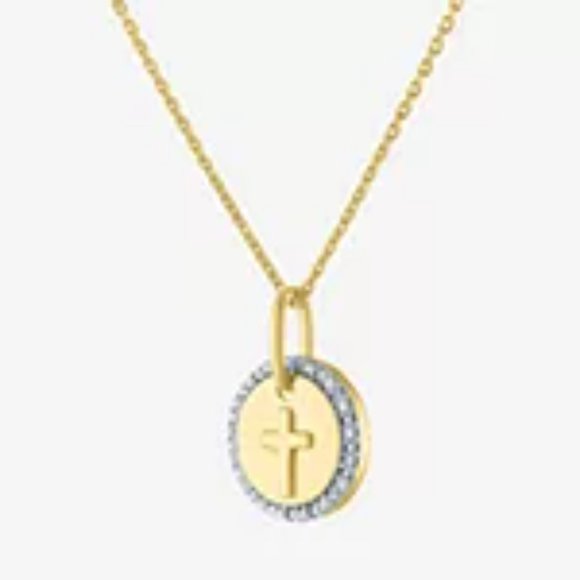 YES PLEASE! 2-pc. Diamond Accent Necklace Set in 14K Gold Over Silver - Picture 4 of 8